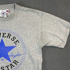 Vintage Converse Chuck Taylor T Shirt Large Gray Blue Star Logo USA