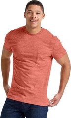 Hanes Men’s T-Shirt Tee Short Sleeve Pocket Tri-Blend Originals Lightweight Crew