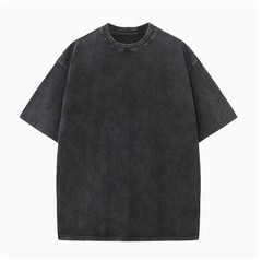 Summer Men’s Washed T-Shirts 230G Heavy Cotton Vintage Faded Color Oversized Hot