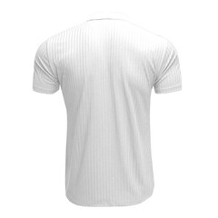 Mens Tee Short Sleeve T-Shirt Summer Ribbed Stretch Slim Fit Casual Blouse Tops