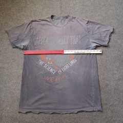 Affliction Sport T Shirt Mens XXL Gray Muay Thai Graphic Distressed Faded USA