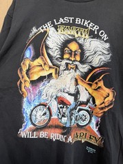 Harley Davidson 1990 Vintage The Last Biker On Earth 3D Emblem Shirt XL Reprint