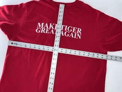 Make Tiger Great Again T-Shirt Men’s XL Red Cotton Short Sleeves Golf YGI P5-56