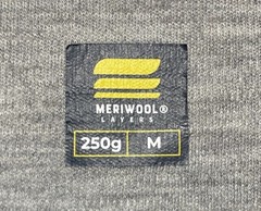 Meriwool Layers 250G Grey Merino Wool Base Layer Long Sleeve Shirt Grey Mens M