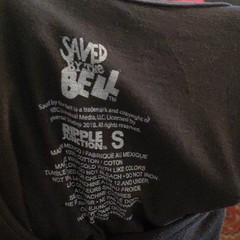 Ripple Junction Saved by the Bell Men’s S Black Double-Sided Cotton Tee