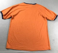 VTG PITT Shirt Mens Large Orange Cotton Contrasting Trim Pittsburgh Panthers Tee