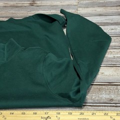 LL Bean Unisex Mock Neck Long Sleeve Shirt Forest Green 100% Cotton S/M