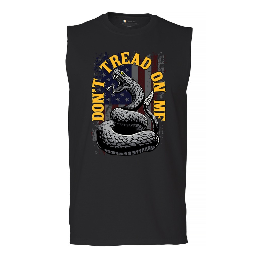 Don’t Tread on Me Muscle Shirt Gadsden Flag DTOM 2nd Amendment Patriotic Men’s