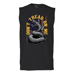 Don’t Tread on Me Muscle Shirt Gadsden Flag DTOM 2nd Amendment Patriotic Men’s