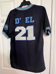 Young & Chic Nitty Jeffa 21 #21 Navy Mesh V-Neck Jersey T-Shirt Men’s L