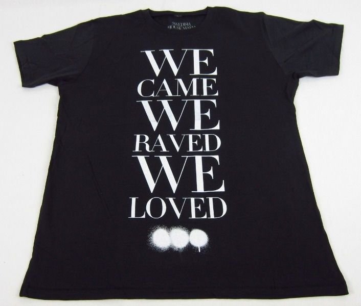 NEW Mens Black Swedish House Mafia We Came We Raved We Loved T-Shirt Size L XL