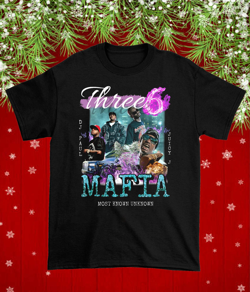 NEW! Three 6 Mafia Black Cotton Shirt Full size S-5XL Xmas Gift C15