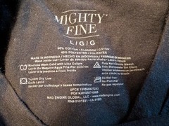 Mighty Fine Vibes Eternal Surfing Skeleton Black Large Graphic Tee Y2K Retro