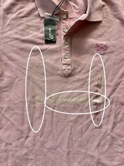 $98 Diesel Men’s T-Night Short Sleeves Polo Shirt In Pink Size S