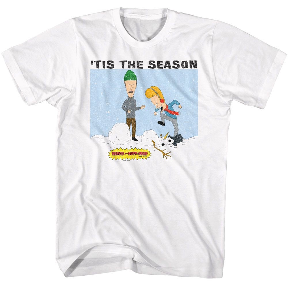 Beavis And Butthead – Tis The Season – American Classics – Solid White Adult Sho