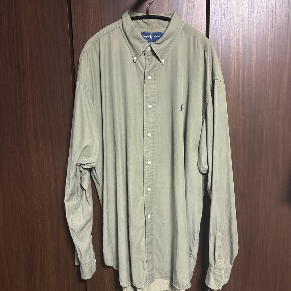 Ralph Lauren BLAKE Silk Cotton XL Shirt Brown Used For 14Y+ Japan