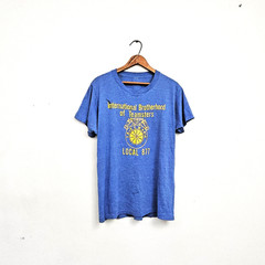 Vintage 80s Teamsters T Shirt Vtg 1980s Paper Thin Burnout WorK Tee Union USA L