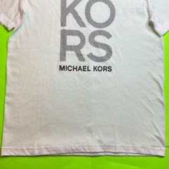 MICHAEL KORS Men’s Short Sleeve T-Shirt Size MEDIUM White w/Black NEW