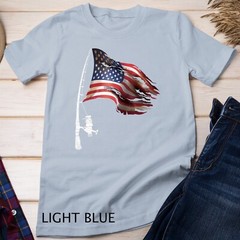 Fishing American Flag Fisherman Patriotic day 4th of July Unisex T-shirt