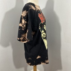 AC DC T Shirt Men Large Black Rock Highway To Hell Tie Dye Bleach Wash
