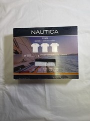 NAUTICA 3 Pack Shirts Men’s Medium Cotton Crew Neck Classic Fit Soft