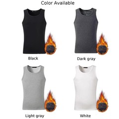 Winter Autumn Mens Undershirt Base Layer Daily Solid Color Tank Top Thermal