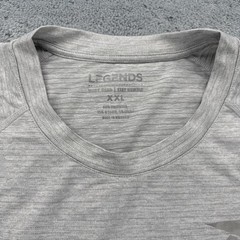 Legends Mens Enzo Long Sleeve T Shirt Size XXL Gray Curve Hem Sports Academy