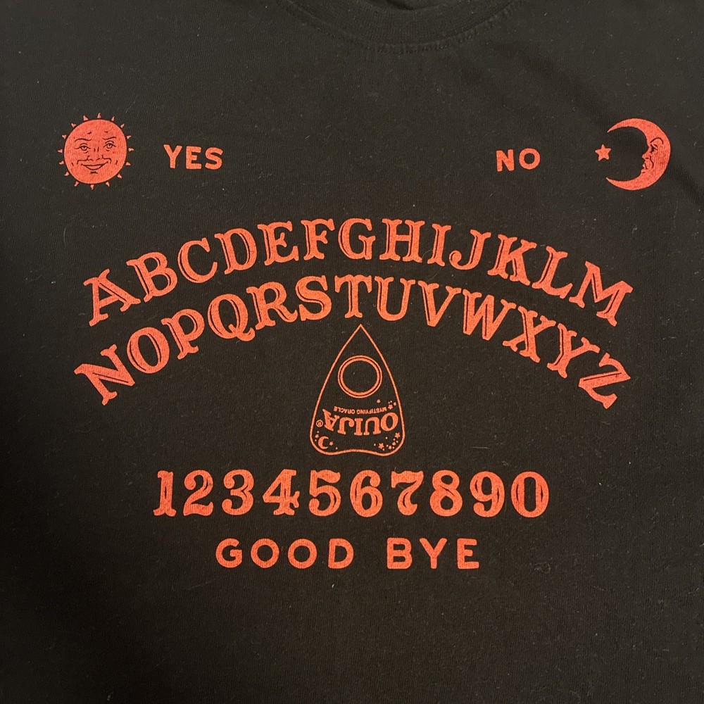 Ouija Occult Graphic T-Shirt (Unisex L/Black) Official Tag