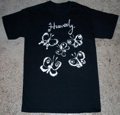Heavenly Band Butterfly Unisex Black Short Sleeve T Shirt Full Size S-5XL
