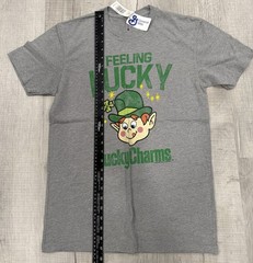 Lucky Charms Shirt Mens Small Green Leprechaun Feeling Lucky Cartoon Tee NWT