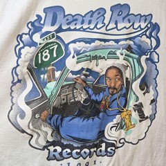 Death Row Records Shirt Mens 2XL White 187 Car Graphic 1991 Hip Hop Rap Tee