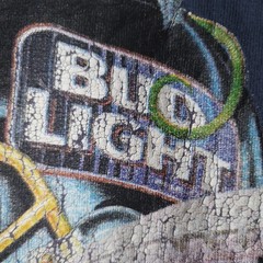 Vintage Monday Night Football Shirt Mens XL Blue Budweiser ABC Sports 1997 Beer
