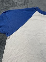 Vintage Augusta Sportswear Raglan Shirt Mens Large White Blue 3/4 Sleeve Tee 70s