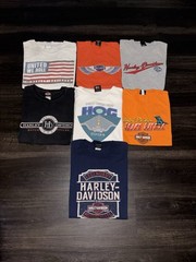 VTG Y2K T-Shirt Lot OF 7 Harley Davidson Biker Motorcycle L XL 2XL 3XL