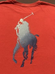 Polo Ralph Lauren Shirt Mens 2XB XXB Red Paint Splash Logo Pony Big & Tall