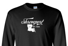 Shreveport Louisiana State T-Shirt Long Sleeve Graphic Tee Unisex apparel Design