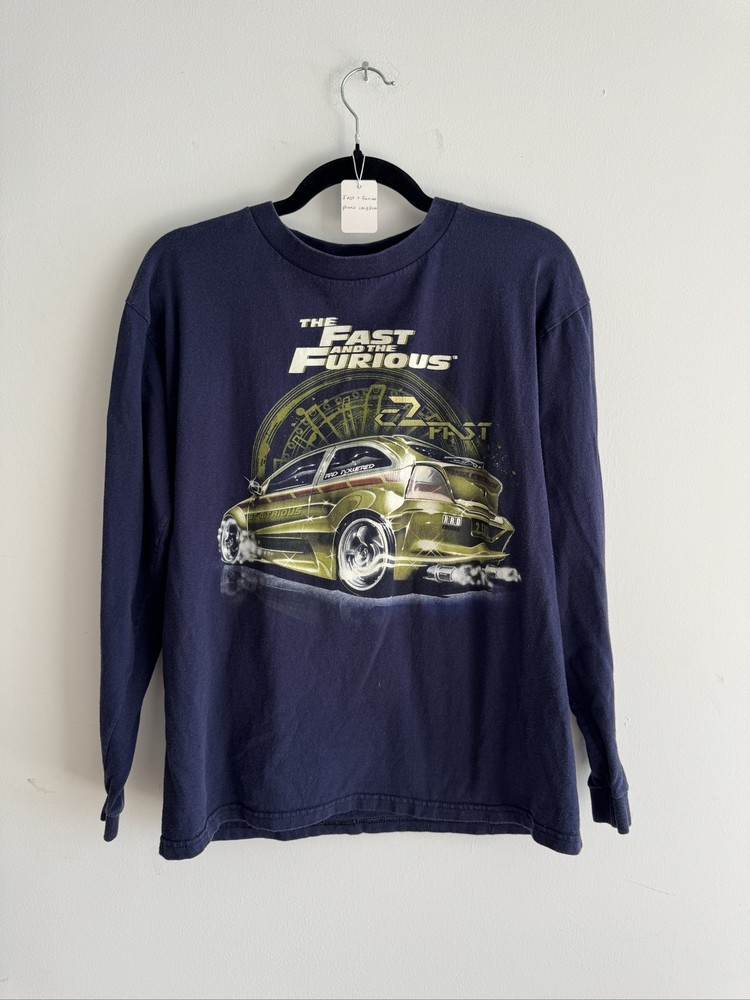 Vintage Y2K Universal Studios Fast and Furious 2 Promo Long Sleeve Racing Tee…