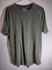 Kenneth Cole Active Large T-Shirt Dark Green Short Sleeve Tech L Tee