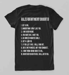 Rules For Dating My Daughter shirt t shirt Gift for Father S M L XL 2XL 3XL