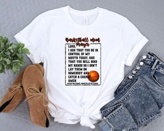 Basketball Mom Shirt Suppoter Mother Tee Game Day Shirt Mothers Day Gift Shirt