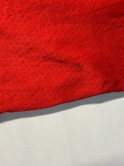 MTJHE Mesh Shirt Mens Large Cherry Red Mock Neck Ribbed Cuff & Neck Casual Wear