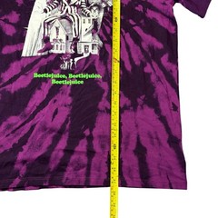 Beetlejuice Movie Tie Dye Purple Adult Size Large Short Sleeve Graphic T-Shirt