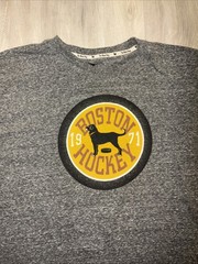 The Black Dog Large Gray Long Sleeved Top Boston Hockey 1971