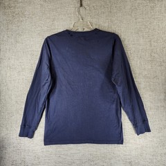 Taylor Stitch Organic Cotton Henley Tee Shirt Mens 40 US M Blue Casual *Spots