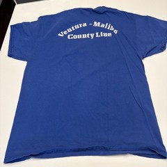 Neptunes Net Malibu,CA T Shirt Large Blue 100% Cotton Double Sided