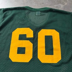 Vintage 80’s Russell Athletic Cropped Mesh Layer Football Jersey Size Large