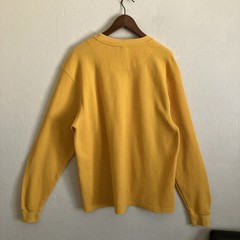 Access Thermal Top Mens 2XL Yellow Waffle Knit Pullover Crewneck Base Layer