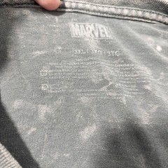 Marvel Mens Gray Short Sleeve Tee with Punisher Colorful Dripping Graphic Sz 3XL