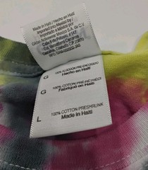 New Tie Dye Men’s T-Shirt Yellow Pink Adult Large Multicolor Summer Spider