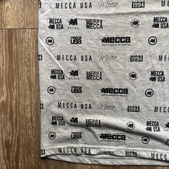 MECCA USA LOGO AOP All Over Print T Shirt Y2K Hip Hop Mens L NWOT Urban Wear